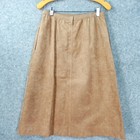 Vintage 80s Suede Camel Skirt Womens M Tan A Line Faux Leather Midi  Union Usa