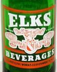 Vintage Acl Soda Pop Bottle Elks Beverages 7oz Green 1948 Leavenworth Kansas