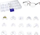 150 Pairs Soft Silicone Eyeglass Nose Pads - 15 Styles  Anti-slip  D-shape  No T
