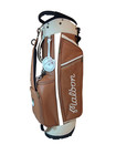 Malbon Golf Caddy Bag Stand Type Brown With 2 Hood Covers - Free Shipping