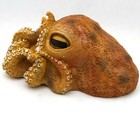 Aquarium Ornament Blinking Eye Orange Octopus Fish Tank Decoration
