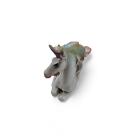 Vintage 1990s Pastel Rainbow Wing Unicorn Figurine Pearlized Laying