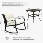 Domi 3 Pieces Bistro Set Outdoor Rocking Chair Wicker Patio Set W 1 Table