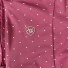 Girls Ariat Tek Quarter Zip Long Sleeve Dusty Rose Pink White Polka Dots Size S