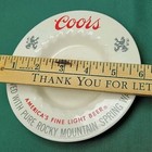 Vintage Coors Light Beer 6  Ceramic Ashtray coin Dish Logo Advertising Mancave