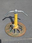Antique Hb Sherman Gold Label Cast Iron Lawn Sprinkler - Primitive - K5 Rw