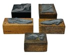 5 Antique Men   s   Women   s Shoe Dies For Industrial Printing  Circa 1930   s