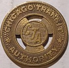 Chicago  Illinois - Chicago Transit Authority Cta 20mm Transit Token Il 150 Ac