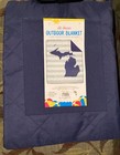 All Seasons Outdoor Blanket Water Resistant Blue State Of Michigan Rare