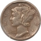 1942 1 Mercury Dime - Pcgs Vf-35  Key-date  Nice Original 