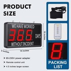 Days Without Incident Sign 4 5  Led Safety Scoreboard 14x10x2  Workshop office