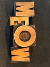 Lot Of 4 Vintage Wood Letterpress Type Printers Blocks Mix Letters Various Sizes