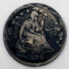 Love Token Initials Ef E f  On 1856 Seated Liberty Quarter Hand Carved Silver