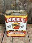 Rare Vintage Imperial Premium Motor Oil Heavy Duty 2 Gal Gas oil Metal Can