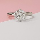 1 50 Ct Round Cut Solitaire Vvs1 Moissanite Engagement Ring Solid 14k White Gold
