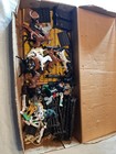 Vintage 1950s Louis Marx Toy Western Ranch Set W Original Box Used Played With