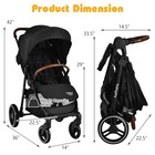 Costway High Landscape Baby Stroller Pushchair W  Expandable   Footmuff Canopy
