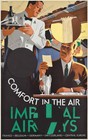Imperial Airways 1937 Vintage Travel Poster Art Deco Wall Decor Print