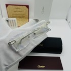 Cartier Cut Lenses White Horn Frame Gold   Customized Sets For Cartier