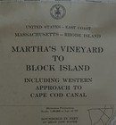 Vintage 1963 Martha   s Vineyard Block Island Nautical Chart Map - 44    X 36   