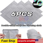 6 Pack Steel Wool Dishwashing Pads Multipurpose Mesh Dish Cloths Plastic Fiber