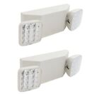 2pack Led Emergency Exit Light Adjustable 2 Head With Battery Back-up Ul 924-new