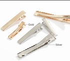 4 Pcs - 5 6cm X 8mm Silver Long Metal Rectangular Duckbill Hair Clip Hairpin