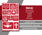 Celtics Design Lucky Clover Harp Ring Glass Etching Stencil Reusable Armour Etch