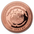 2026 Liberia 5 Oz Copper Clydesdale Horse  coa 