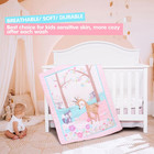Crib Bedding Set For Girls 3 Piece Woodland Baby Girl Crib Bedding Set Include F