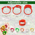 100 Pcs Adjustable Poultry Leg Bands  5 Color Numbered Chicken Identification   
