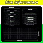 Clear Acrylic Stamp Blocks Set Stamping Tools With Grid Lines 10 Pack
