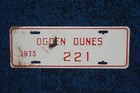 1973 Ogden Dunes Indiana License Plate Topper   221 - Lake Michigan