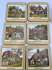 Vintage Pimpernel Drink Coasters4 5   x 4 5    English Cottage Set Of 6