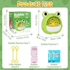 Frog Bubble Machine Toys For Kids 3-8 Years Old  Bubble Blower Maker With 2 S   