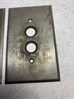 Vintage Lot Of 2 Silver Over Brass Single Gang Switch Cover Plates