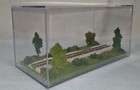 N Scale - Single Track 8  - Display Case -   summer  Scene  For Any N Train