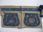 Needlepoint Vtg Canvas Purse Handbag Rose Floral Petit Point Almost Complete