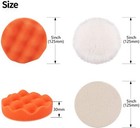 9pcs 5 Inch Car Buffing Pads Polishing For Drill Sponge Kit Waxing Foam Polisher