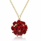 Floral Necklace Set With Earrings For Women And Girls Gold Plated Jewelry
