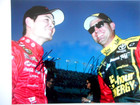 Kyle Larson Clint Bowyer 2x Signed Target Chevy 5-hour Energy Nascar 8x10 Photo