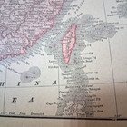 Antique 1890 China India Color Map Rand-mcnally Atlas Page