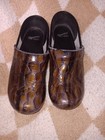 Dansko Staple Clogs Eu 39 Black Croc Nursing Shoes Non Slip Professional Comfort