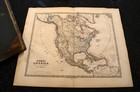 1873 Map Of North America Old 19th Century Victorian Antique
