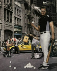2003 Nike Jason Giambi Advertisement Hitting Baseballs Ny City Street Print Ad