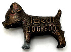 1940 s Vintage Ideal Dog Food Metal Good Luck Boston Terrier Dog Charm Good