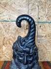 Rare Antique Cast Iron Figural Bacchus Doorstop 19th Century Cornucopia Handle