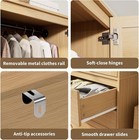 70  Wooden Armoire Wardrobe Closet Bedroom W  Mirror 3 Drawer 4 Door Hanging Rod