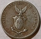1937 Philippines Five Centavos Filipinas United States Of America