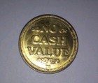 Rare Variant - 18-star Freedom Eagle W reversed Shield Vintage Brass Token -  2